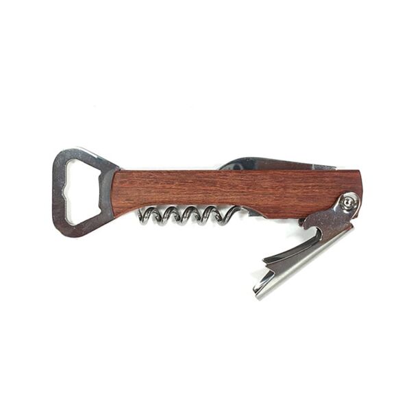 5 1/4" Wooden Bottle Opener & Wine Corkscrew Thumbnail