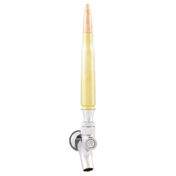 50 Caliber BMG Real Bullet Beer Tap Handle - Gold Thumbnail