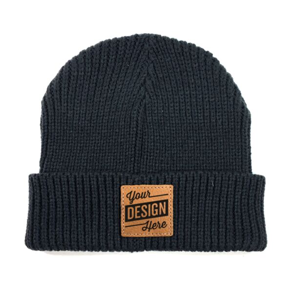 Watch Cap & Leather Patch Bundle - Laser Engraved Thumbnail