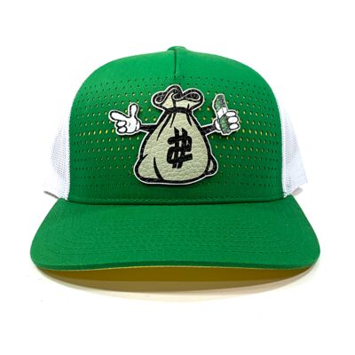 Richardson Five Panel Trucker Hat & Leather Patches Bundle - Full Color Patch - Your Logo Thumbnail