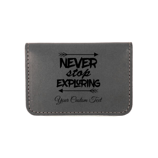 Never Stop Exploring Personalized Fold Wallet Thumbnail