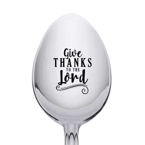 Give Thanks to the Lord Personalized Stainless Steel Spoon Thumbnail