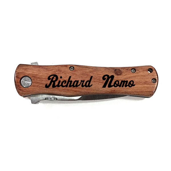Personalized Wood Handle Knife Thumbnail