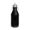 Polar Camel 64 oz. Black Vacuum Insulated Growler with Swing-Top Lid Thumbnail