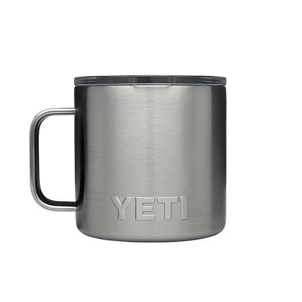 YETI Rambler 14 oz Stainless Steel Vacuum Insulated Mug Lid - Silver  Personalized Gifts for all Occasions, Gifting with Identity