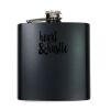 6 oz. Matte Black Laserable Stainless Steel Flask Thumbnail