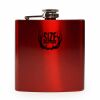 6 oz. Gloss Red Laserable Stainless Steel Flask Thumbnail