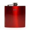6 oz. Gloss Red Laserable Stainless Steel Flask Thumbnail