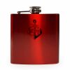 6 oz. Gloss Red Laserable Stainless Steel Flask Thumbnail