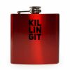 6 oz. Gloss Red Laserable Stainless Steel Flask Thumbnail