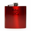6 oz. Gloss Red Laserable Stainless Steel Flask Thumbnail