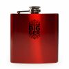 6 oz. Gloss Red Laserable Stainless Steel Flask Thumbnail