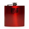 6 oz. Gloss Red Laserable Stainless Steel Flask Thumbnail