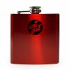 6 oz. Gloss Red Laserable Stainless Steel Flask Thumbnail