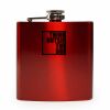 6 oz. Gloss Red Laserable Stainless Steel Flask Thumbnail