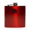 6 oz. Gloss Red Laserable Stainless Steel Flask Thumbnail