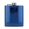 6 oz. Gloss Blue Laserable Stainless Steel Flask Thumbnail