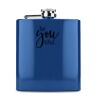 6 oz. Gloss Blue Laserable Stainless Steel Flask Thumbnail