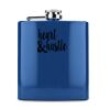 6 oz. Gloss Blue Laserable Stainless Steel Flask Thumbnail