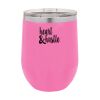 Polar Camel 12 oz. Vacuum Insulated Stemless Wine Glass w/Lid Matte Pink Thumbnail